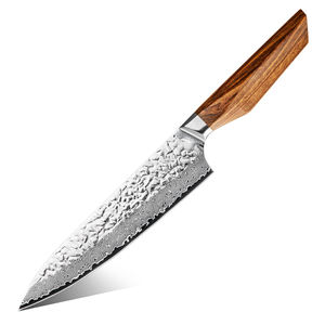 Cuchillo de Chef de cocina al por mayor, cuchillo de Chef japonés AUS10 de acero de Damasco, cuchillo de Chef con mango de madera africano de 67 capas con caja de regalo - Product Image 5