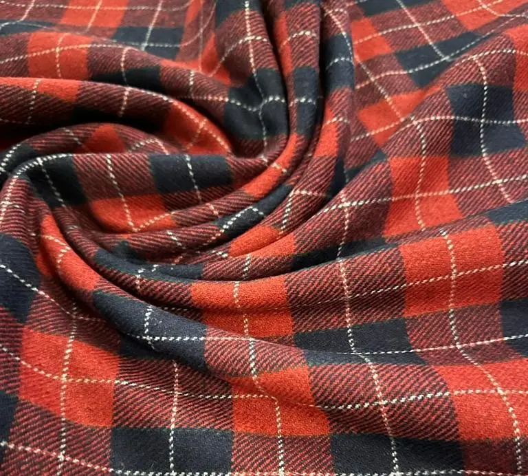 Best Quality Wool Fabric Turkey Shirts Colorful 100% Woolen Fabric for Uniform Work Wear Yarn Woven Checked Plaid Dyed Jacquard