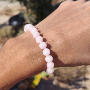 Wholesale 8mm Rose Quartz Natural Gemstone 925 <b>Silver</b> Luxury Handmade Adjustable Beaded Bracelet <b>for</b> Women Gift - Product Image 3