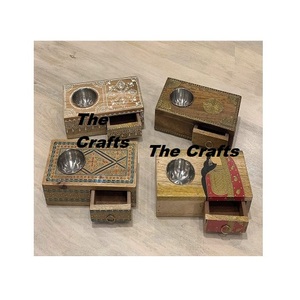 Ensemble brûleur à encens en bois Dukhoon avec boîte à oud et plateau, design exclusif Mabkhara pour mariages, fêtes et événements, utilisation parfumée - Product Image 2