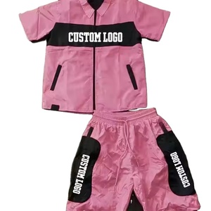 Ensemble de survêtements coupe-vent de couleur unie à capuche personnalisé pour hommes printemps saison 2 en 1 Design respirant écologique - Product Image 5