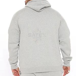 Jersey de 2 piezas para hombre, conjuntos de Sudadera con capucha, venta al por mayor, ropa de invierno de lana, chándal de talla grande transpirable estampado para hombre - Product Image 3