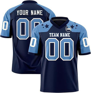 Maillot de football américain personnalisé en gros, respirant, en polyester, pour hommes et jeunes, uniforme de sport à manches courtes - Product Image 6