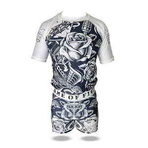 Rashguard de entrenamiento de manga larga BJJ, diseño personalizado, camisetas deportivas Unisex y ropa de gimnasio, Spandex/poliéster, estampado de transferencia de calor - Product Image 6