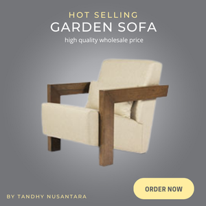 Canapé en bois de teck avec base en cuir et tissu en bois canapé rembourré design simple canapé de jardin produit personnalisable - Product Image 6