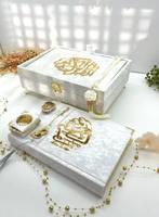 DERNIÈRE CONCEPTION TOP QUALITÉ DIFFÉRENTES COULEURS CADEAU DE MARIAGE SAINT CORAN FANYCY BOÎTE CADEAU CHAUD EXIGEANT BRODÉ SAINT CORAN OEM 0DM