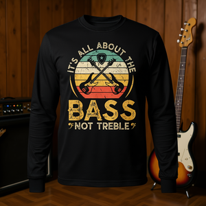 Camiseta de manga larga para guitarristas de bajo eléctrico retro, todo sobre el bajo - Product Image 3