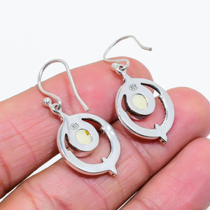 Prehnite Gemstone 925 Sterling Silver Boho Pendientes colgantes hechos a mano Regalo de cumpleaños Precio de fábrica Proveedores al por mayor - Product Image 4