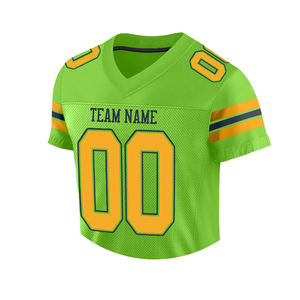 Nouveau meilleur maillot de Football américain de haute qualité Polyester fait point broderie sport mode ventilateur maillot de Football pour unisexe - Product Image 3