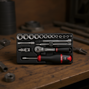 Usag 19-Piece Ratchet Set with Hexagonal <b>Sockets</b> and Inserts for <b>Socket</b> Product Use - Product Image 3