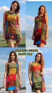 New Boho <b>High</b> Fashion Hosiery <b>Dress</b> Floral Designs Multi-Colour Breathable Eco-Friendly Washable Natural <b>Waist</b> Fit Mini - Product Image 2