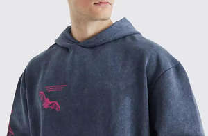 เสื้อฮู้ดดี้ผู้ชายคุณภาพสูง ลายฟอกสี 100% ผ้าฝ้าย รับสกรีนโลโก้ เสื้อสวมหัวลำลองผู้ชาย - Product Image 6