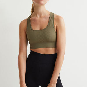 เสื้อชั้นในกีฬาแบบมีโครงสำหรับผู้หญิง ยี่ห้อ Ronpex International รุ่น Racerback ระดับการซัพพอร์ตปานกลาง สีพื้น สำหรับโยคะ ดีไซน์ไร้ตะเข็บ ผลิตจากผ้าสแปนเด็กซ์/โพลีเอสเตอร์ - Product Image 3