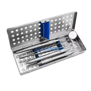 Le kit en acier le plus vendu d'examen dentaire d'étudiant inclut des équipements dentaires de la CE de source d'alimentation manuelle de sonde de poignée de miroir - Product Image 1