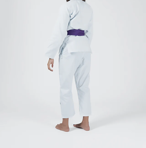 Kimono de judo pour débutants, blanc, marron, bleu, avec ceinture et patch de compétition, vêtements d'arts martiaux 100% coton, séchage rapide - Product Image 4