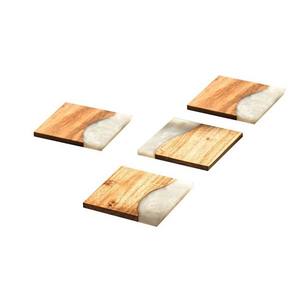 BRING CUSTOM Handmade Luxury Resin Coasters Customizable Coloured <b>Square</b> Pads for <b>Table</b> Set of <b>Kitchen</b> Mat Best Price - Product Image 3
