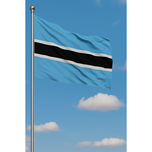 Drapeau extérieur du Botswana 3x5 pieds, imprimé numériquement en polyester soyeux et mât en aluminium plastique pour affichage publicitaire - Product Image 3