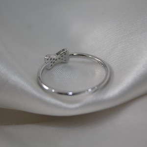 แหวนเงินสเตอร์ลิง925หรูหรา CZ หินสีแดงสีขาวละเอียดอ่อนเครื่องประดับทำมือแบบบางเรียงซ้อนของขวัญแต่งงานที่สมบูรณ์แบบสำหรับเธอ - Product Image 3