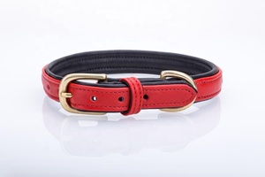 Collier de chien en cuir vert fait à la main de meilleure qualité avec design rembourré doux fabricant indien fournisseur et grossiste Saman Exports - Product Image 6