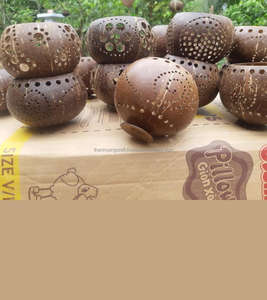 HIGH QUALITY NATURE <b>COCONUT</b> SHELL <b>CANDLE</b> HOLDER/<b>CANDLE</b> BOWL for HOME DECORATION - Product Image 5