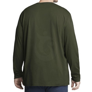 Camisetas de manga larga para hombre de alta calidad más vendidas, camisetas de color sólido para adultos - Product Image 3