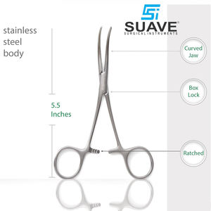 14cm 16cm hémostat kelly pince à verrouillage pince hémostatique chirurgical incurvé droit Kelly pince par SUAVE INSTRUMENTS SURGICAUX - Product Image 4