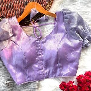 เสื้อเบลาส์ Zimi Chu slub จากวัสดุที่ทันสมัยพร้อมเสื้อมีลวดลายเป็นฟองเปิดและปมที่สวยงามสำหรับฤดูร้อน - Product Image 1