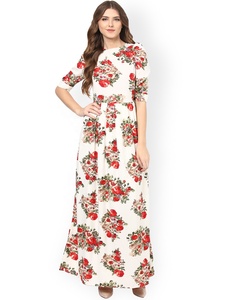 Robes longues pour femmes Fashion Plus, bretelles spaghetti naturelles, kaftan traditionnel africain/musulman, longueur cheville, dentelle viscose florale - Product Image 6