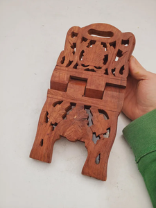 ที่ตั้งหนังสือศาสนาทำจากไม้ขัดเงาปรับได้พร้อมการออกแบบให้พับได้เหมาะสำหรับการอ่านที่สะดวกสบายในระหว่างการนมัสการ - Product Image 4