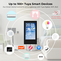 Panneau de commande intelligent Tuya 4'' pour maison connectée avec 3 interrupteurs, concentrateur passerelle ZigBee, appareils intelligents Tuya pour interrupteur, prise, climatisation, rideaux