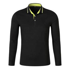 เสื้อกีฬาแขนยาวเต็มตัวใส่ได้ทั้งชายและหญิงผ้าฝ้ายยาว180กรัมน้ำหนักผ้ากอล์ฟป้องกันริ้วรอยระบายอากาศได้ - Product Image 4