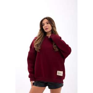 Sweat-shirt surdimensionné 6669 avec fonction anti-boulochage en tissu tricoté - Product Image 4