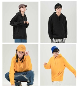 Personnalisable 330g Goutte Épaule À Capuche Manteau 100% Coton Saison D'hiver Impression Numérique Caractère Motif Plain Teint Techniques - Product Image 3