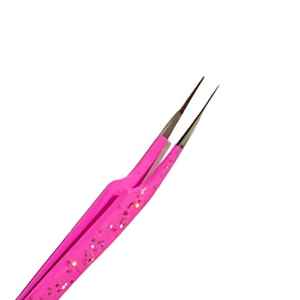 Custom High Quality Stainless Steel Diamond <b>Smooth</b> Grip Fiber Tip Pointed Volume Eyelash Tweezers Set 90 Eyelash Extension <b>Tools</b> - Product Image 4