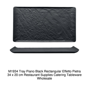 Bandeja Rectangular Negra Efecto Piedra M1934, 34 x 20 cm, Suministros para Restaurantes, Vajilla para Catering, Venta al por Mayor - Product Image 2