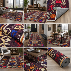 <b>Rug</b> Weavers RW7050 Anatolian Cocoa Tribal Washable <b>Rug</b> Dropshipping Wholesale Washable Chenille 10 Sizes - Product Image 1