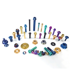 Siêu nhẹ PVD tráng Titan Hex mặt bích bu lông DIN 6921 <span class=keywords><strong>ANSI</strong></span> b18.2.1 Ti-6Al-4V cấp 5 đầy đủ/nửa mặt bích bu lông - Product Image 1