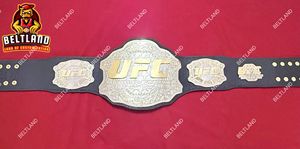 UFC Ultimate Fighting Championship Remake Titre Ceinture 2mm Zinc Double Plaque Adulte Unisexe MMA Boxe Taille Haute Équipement Martial - Product Image 2