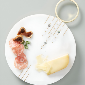 Plateau en marbre de style moderne Décoration intérieure élégante pour Noël et les occasions festives pour servir et offrir - Product Image 5