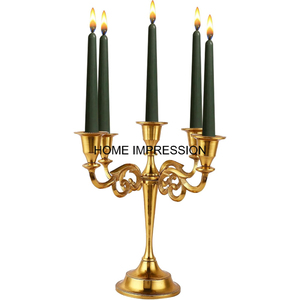 Luxury <b>Copper</b> Plated Metal <b>Candle</b> <b>Holder</b> for Christmas Decorations and Special Occasions Indian Supplier's Decorative Piece - Product Image 3