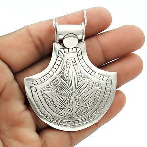 Bijoux fantaisie hawaïen Tonga Carven éventail forme coquille collier femmes prix de gros 925 solide en argent Sterling bohème bijoux - Product Image 2