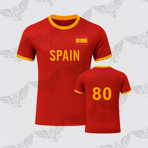 Maillot de football personnalisé par sublimation, équipe nationale d'Espagne, maillot de football rétro, personnalisable, coupe du monde de football 2026, maillot pour les fans - Product Image 4