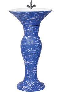 Lavabo de manos de pedestal de dos piezas de baño de cerámica PREMIUM para hotel - Product Image 5