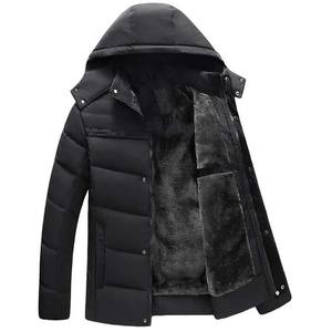 Chaquetas de burbujas acolchadas con capucha y cierre de cremallera de manga larga estilo callejero para hombre, lona impermeable recubierta de poliéster para invierno - Product Image 4