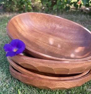 Bol en bois de qualité supérieure 100%, pour servir de la nourriture, des fruits, bol à salade, bol à riz en bois naturel, respectueux de l'environnement, avec taille personnalisée - Product Image 3