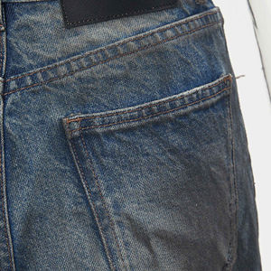 Jeans Azules Holgados de Pierna Recta, 100% Algodón Lavado, Estilo Retro, Casual, de Moda, para Mujer, Transpirables - Product Image 5