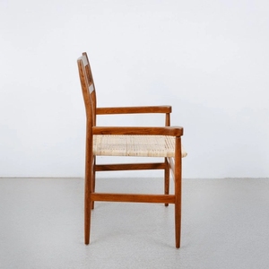 Chaise de salle à manger taille 55x48x83 cm, en bois d'acajou et rotin, convient à tous les intérieurs - Product Image 2
