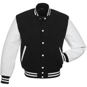 Men's Cotton Polyester <b>Button</b>-Up Baseball College Jacket Varsity Jacket for Winter College, Baseball, jacket for men - Product Image 1