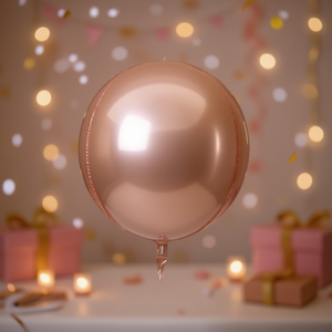 Palloncini Metallici 4D Oro Rosa per San Valentino, 45cm 18in, Confezione da 12 Pezzi - Product Image 3