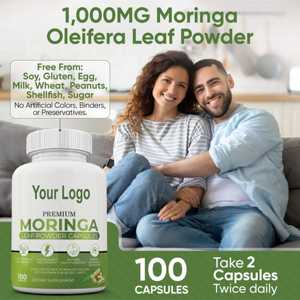 Cápsulas de Moringa OEM con etiqueta privada, extracto de planta natural, cápsula de Moringa para hombres y mujeres, disponible a precio mayorista - Product Image 6